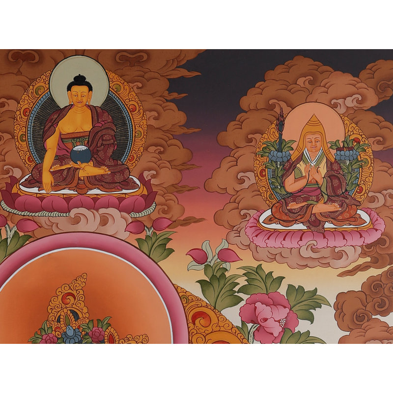 Déesse verte Tara - Bouddhiste tibétain (Thangka sans brocart)
