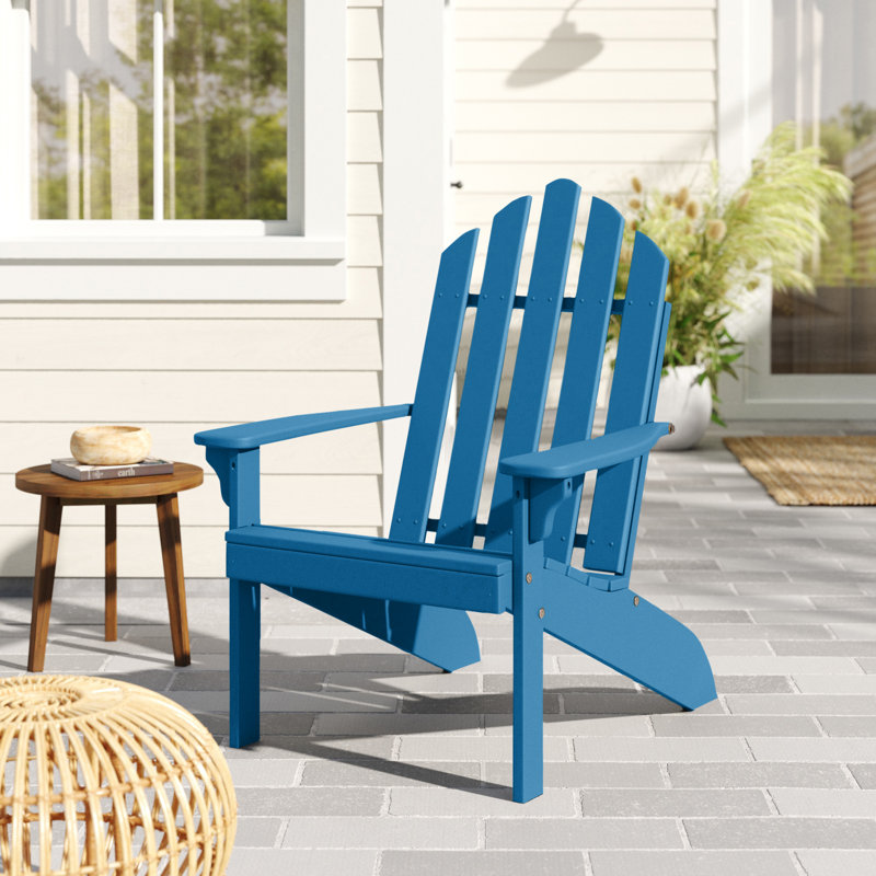 Chaise Adirondack en bois Urich, Bleu Cara¨ïbes