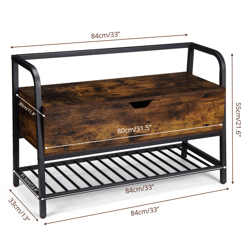 3 Pair Shoe Storage Bench