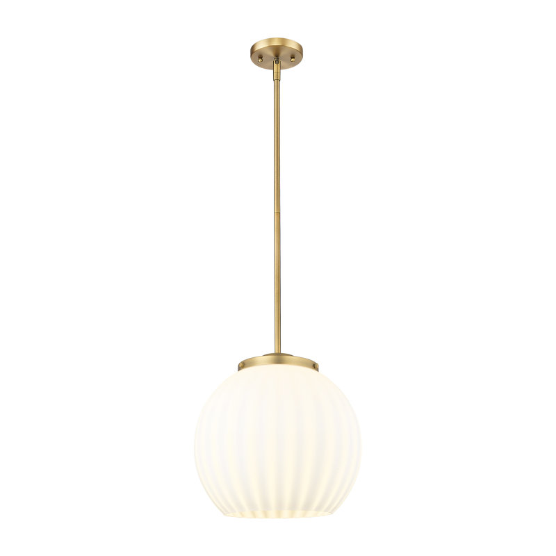Luminaire suspendu 1 lumière, Laiton brossé