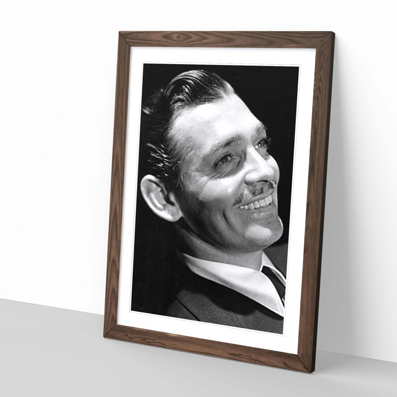1 Piece Single Picture Frame Wall Art, Walnut
