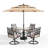 Leonard 4 - Person Patio Dining Set with Square Table , Cushions Included-100186998