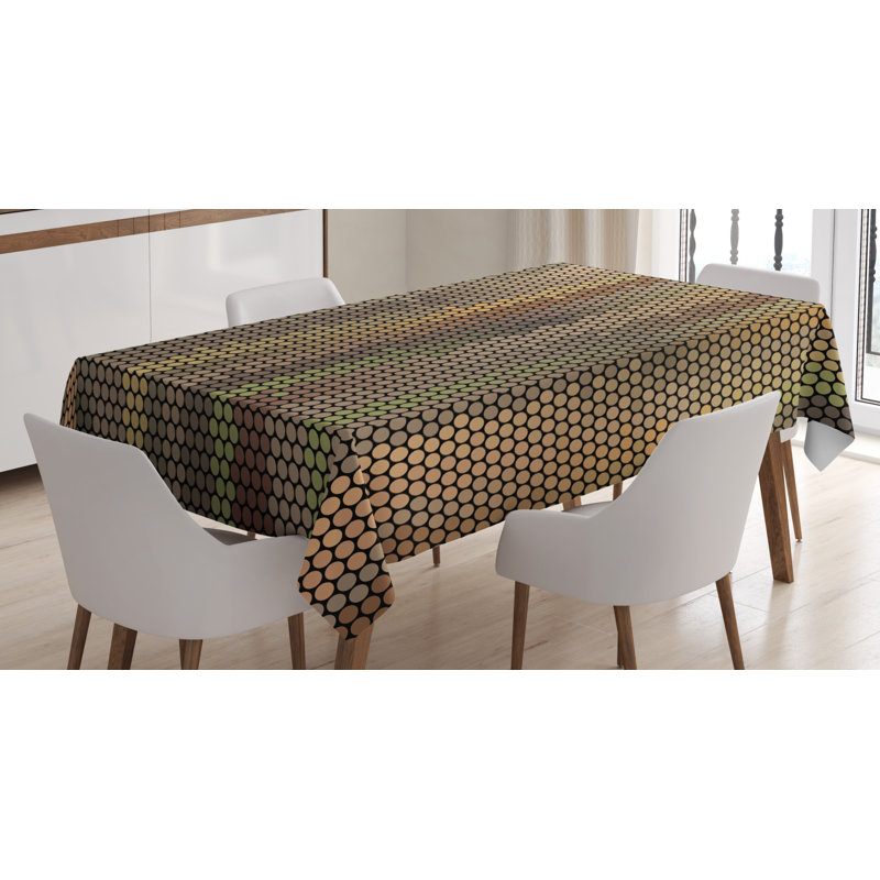 Earth Tones Tablecloth, 70" L x 52" W