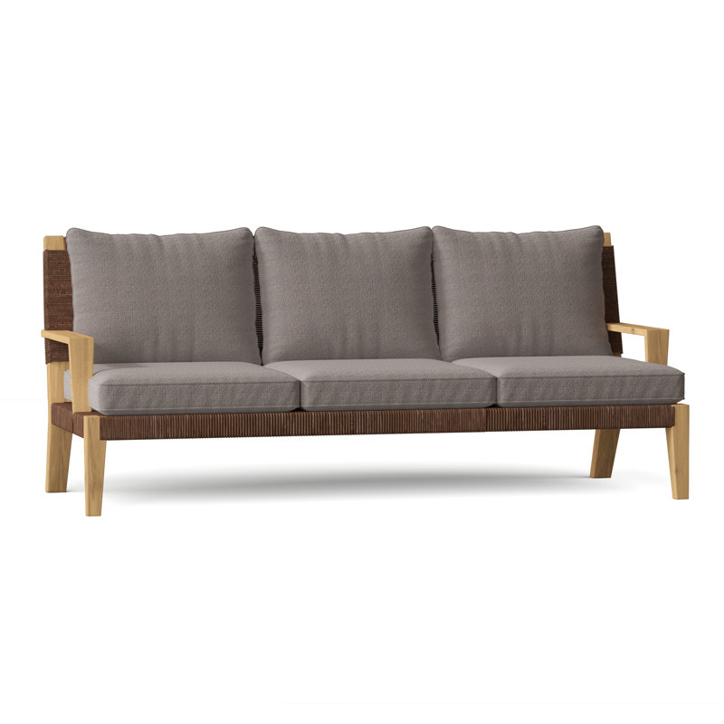Hadley Outdoor 3 - Seat Patio Sofa, Hadley Hemp, Ash