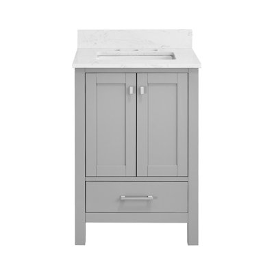 Meuble-lavabo autoportant avec rangement à fermeture en douceur