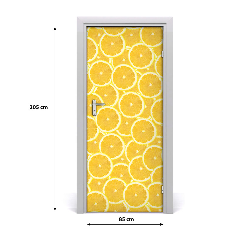 Lemon Door Decal, 205cm H x 85cm W