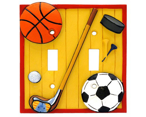 Let's Play Sports 2 - Gang Toggle Light Switch Standard Wall Plate