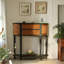 Buffet décoratif rétro en bois massif minimaliste-110477063