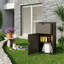 Armoire de patio 47,2 po en rotin avec tiroirs et tablettes