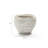 White and Gold V-Pattern Polyresin Round Planter-785041935