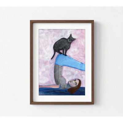 «Yoga Cat», reproduction d'art lumineuse et ludique