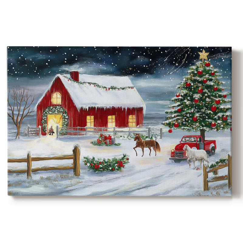 Art de vacances de Noël III - Toile tendue avec châssis - XLII, H 12 po x l 18 po