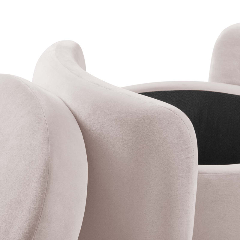Modway Nebula Upholstered Performance Velvet Ottoman, Pink Velvet