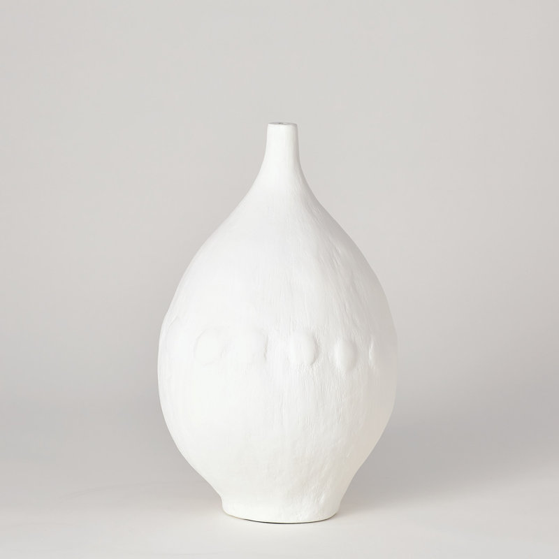 Vase moderniste - plâtre blanc