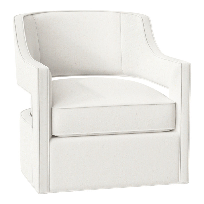 Phoebe 29.5" W Swivel Armchair, Perigold Improve White
