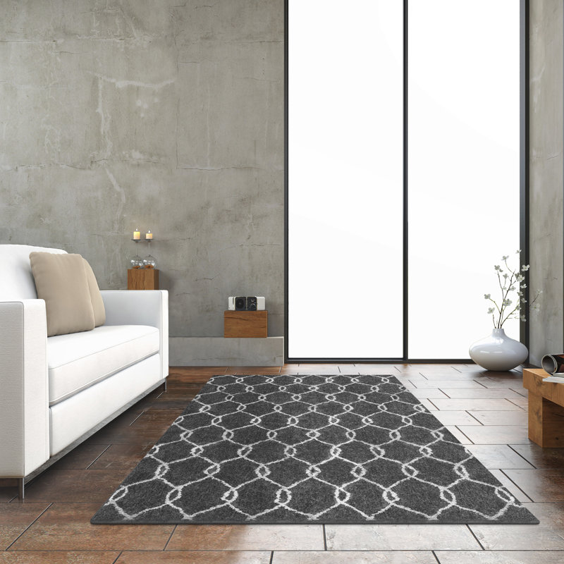 Geometric Indoor Rug, Rectangle 5' x 8'