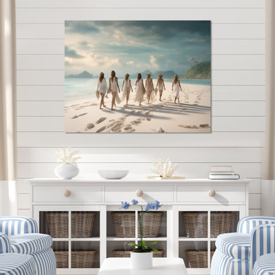 «Tropical Bliss Woman Spring Beach Celebration», reproduction sur toile
