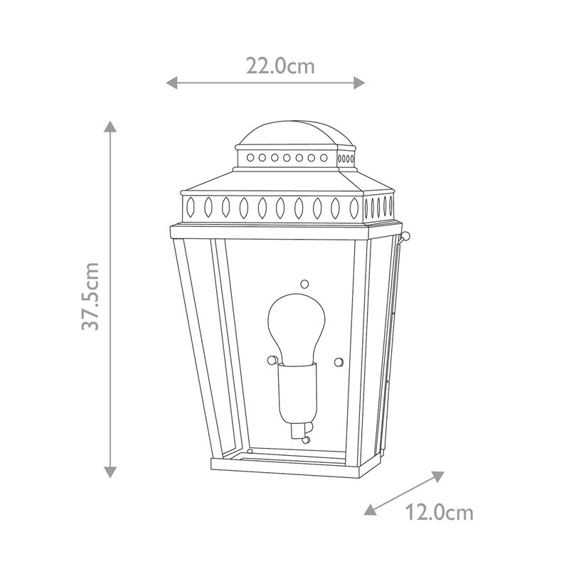 Ville Verdigris 37.5cm H Outdoor Wall Lantern, Verdures