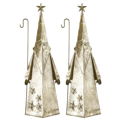 Festive Santa Décor Set, 2 Pack, Perfect For Holiday Cheer And Seasonal Decoration In Any Home Or Office.