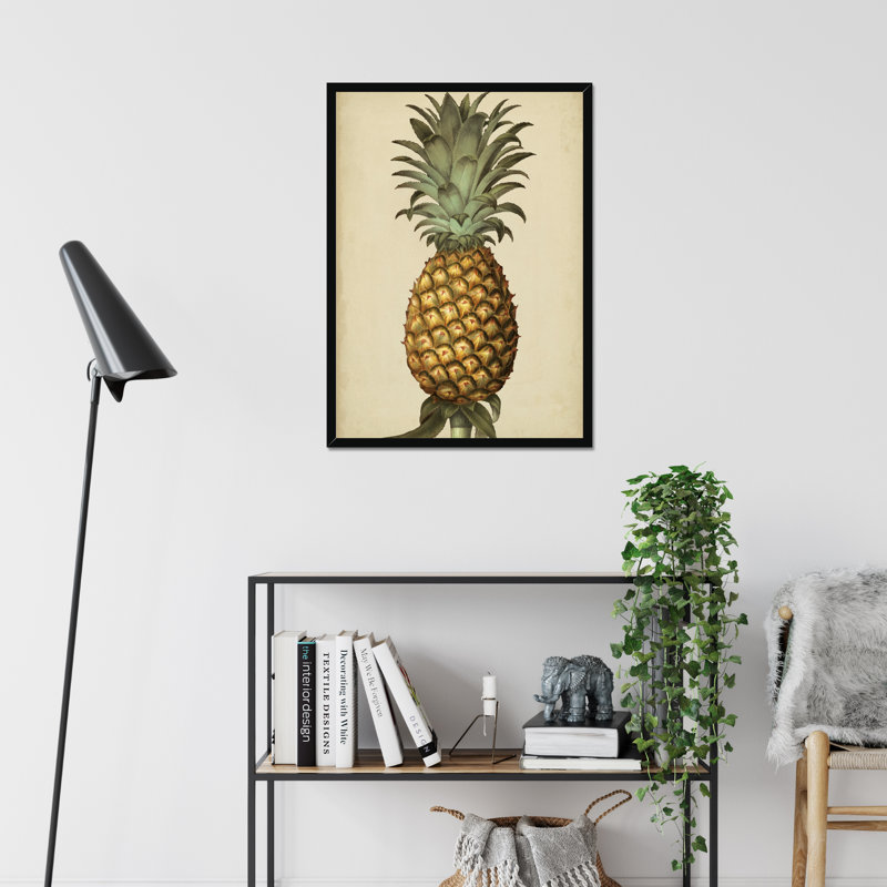 Brookshaw Antique Pineapple I by George Brookshaw - Painting, 80cm H x 55cm W, Black Framed Paper Print