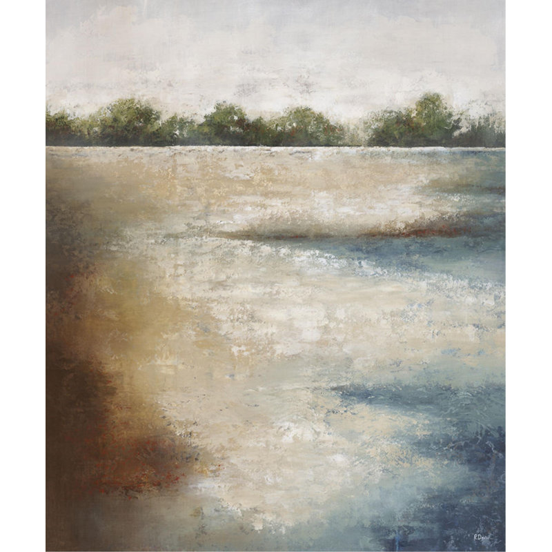 Reverant Coast Line Painting, 36" H x 30" W, Knife Gel