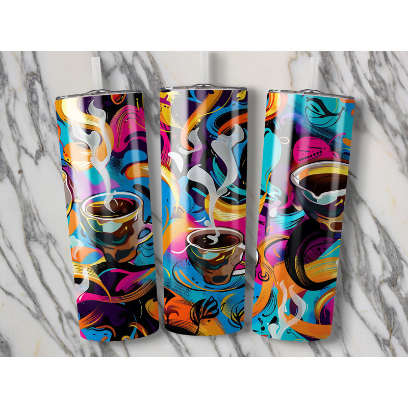 Choose Handmade Tumblers 591ml Vacuum Insulated Stainless Steel (18/8) Travel Tumbler with Straw