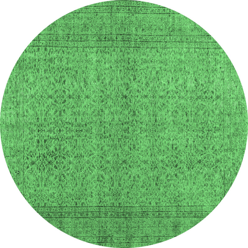 Washable Oriental Indoor Rug, Round 4'