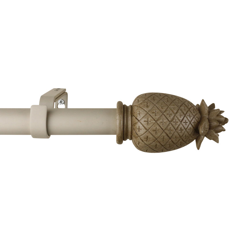Tringle à rideaux simple réglable 1 po Bertita, l 48 po à 84 po, Cottage