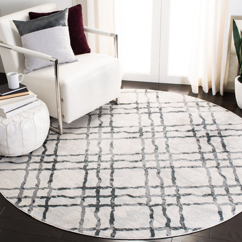 Winnols Performance Geometric Rug, Round 6'7"