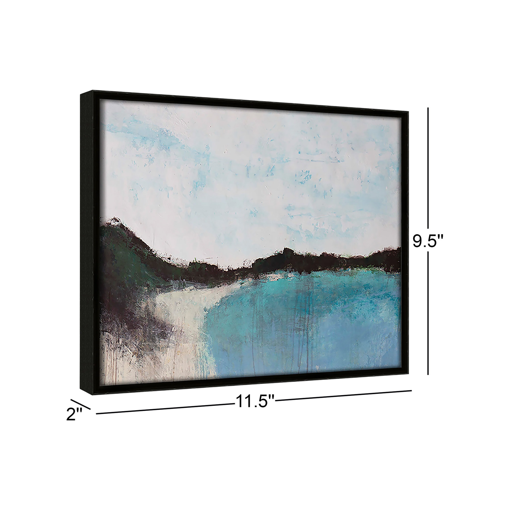 Mountainside Lakeview III by Filippo Ioco, Espresso Framed, 9.5'' H x 11.5'' W x 2'' D