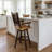 Cleary Swivel Solid Wood Counter Stool-560646841
