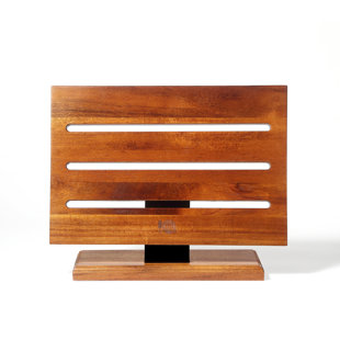 Mitsumoto Sakari Japanese Magnetic Knife Block, Acacia Wood Knives Holder Stand