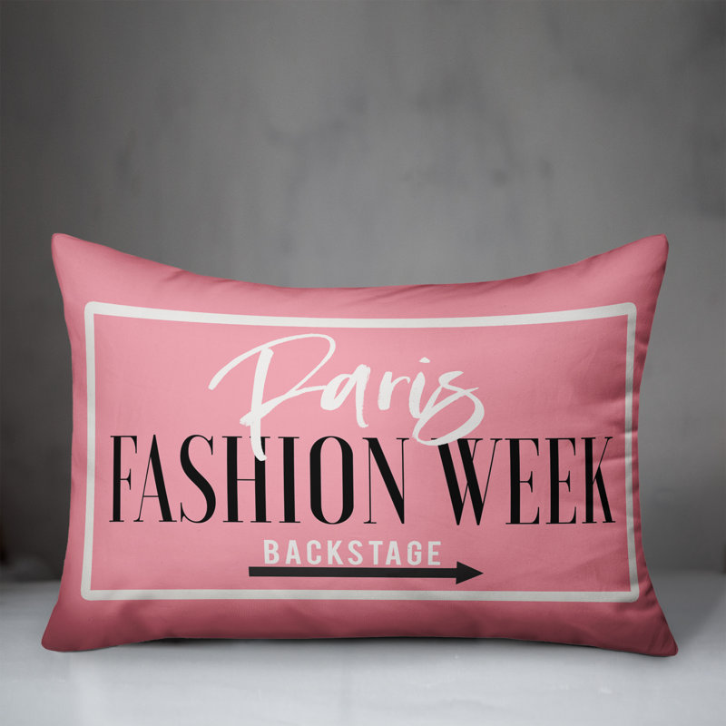 Housse de coussin rectangulaire d'extérieur Paris Fashion Week Design