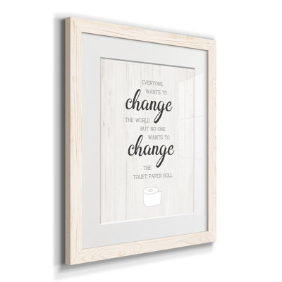 Changez le rouleau - Reproduction d'art textuel sur papier encadré