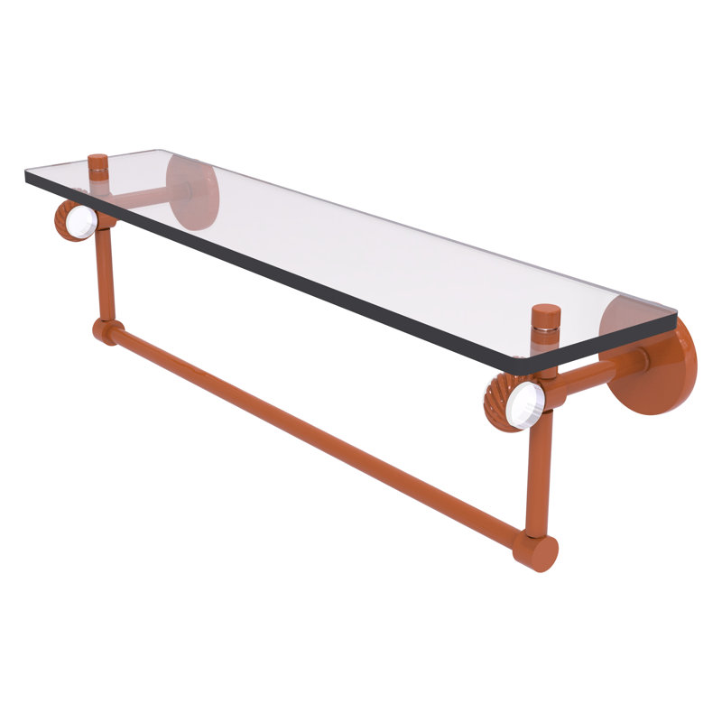 Tablette flottante avec barre à serviettes Clearview, H 6,2 po x l 22 po x P 5,65 po, Étincelle d'automne