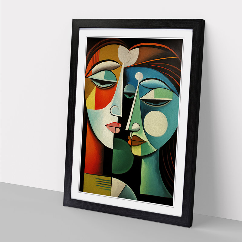 Pablo Picasso Classicism - Single Picture Frame Print on Wood, Black Framed, 46cm H x 34cm W x 2" D
