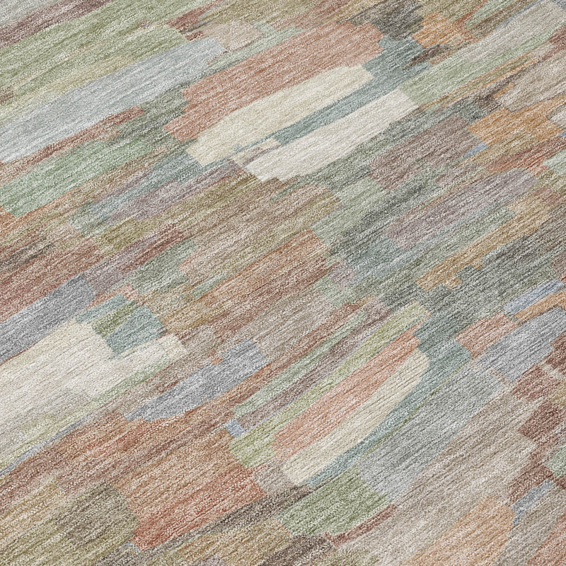 Machine Washable Indoor/Outdoor Huseby ACN2266 Stripes Rug, Rectangle 3' x 5'