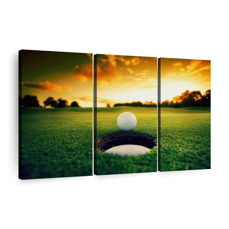 Balle de golf - ensemble de 3 toiles tendues, H 24 po x l 38 po x P 1,25 po