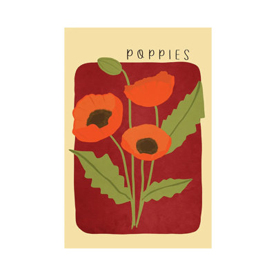 Poppies 1 Piece Wall Art on Canvas