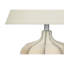 Lampe de table, abat-jour empire en lin ivoire, corps en forme de gourde crème, 21 po