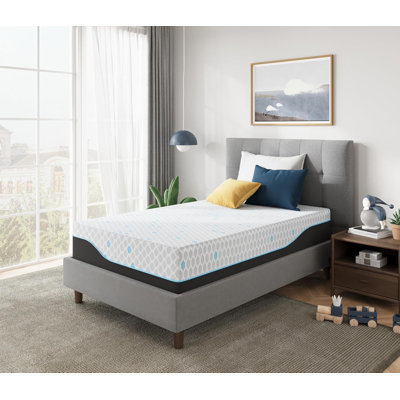 10 Inch Twin Mattress, Cooling Gel Memory Foam Mattress in a Box, Fiberglass Free Mattresses Medium for Back Pain Relief