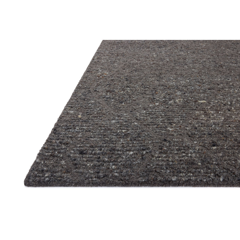 Granite Gray Hand-Tufted Wool Rectangular Area Rug 7'9" x 9'9"
