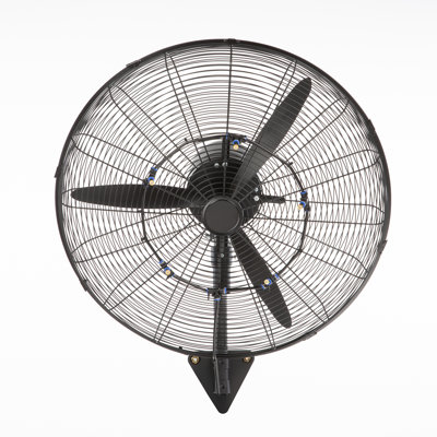 Ventilateur de brumisation mural, 24 pouces, vitesse élevée à 3 vitesses Ventilateur mural industriel oscillant 7000 CFM, commercial ou résidentiel pour entrepôt, serre, atelier, noir, homologué ETL