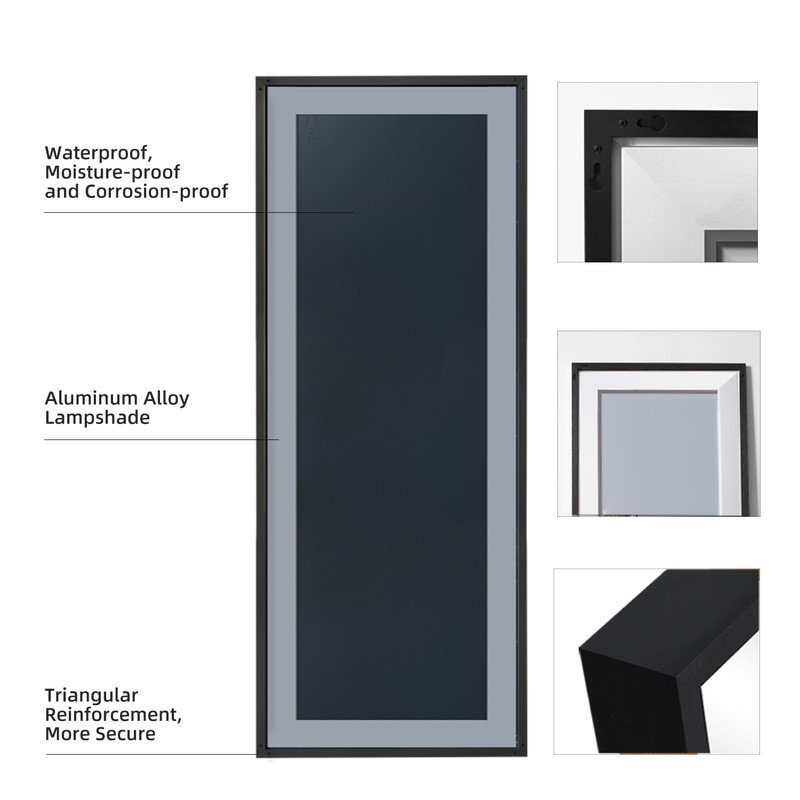Keisean Glass Rectangle Floor Mirror