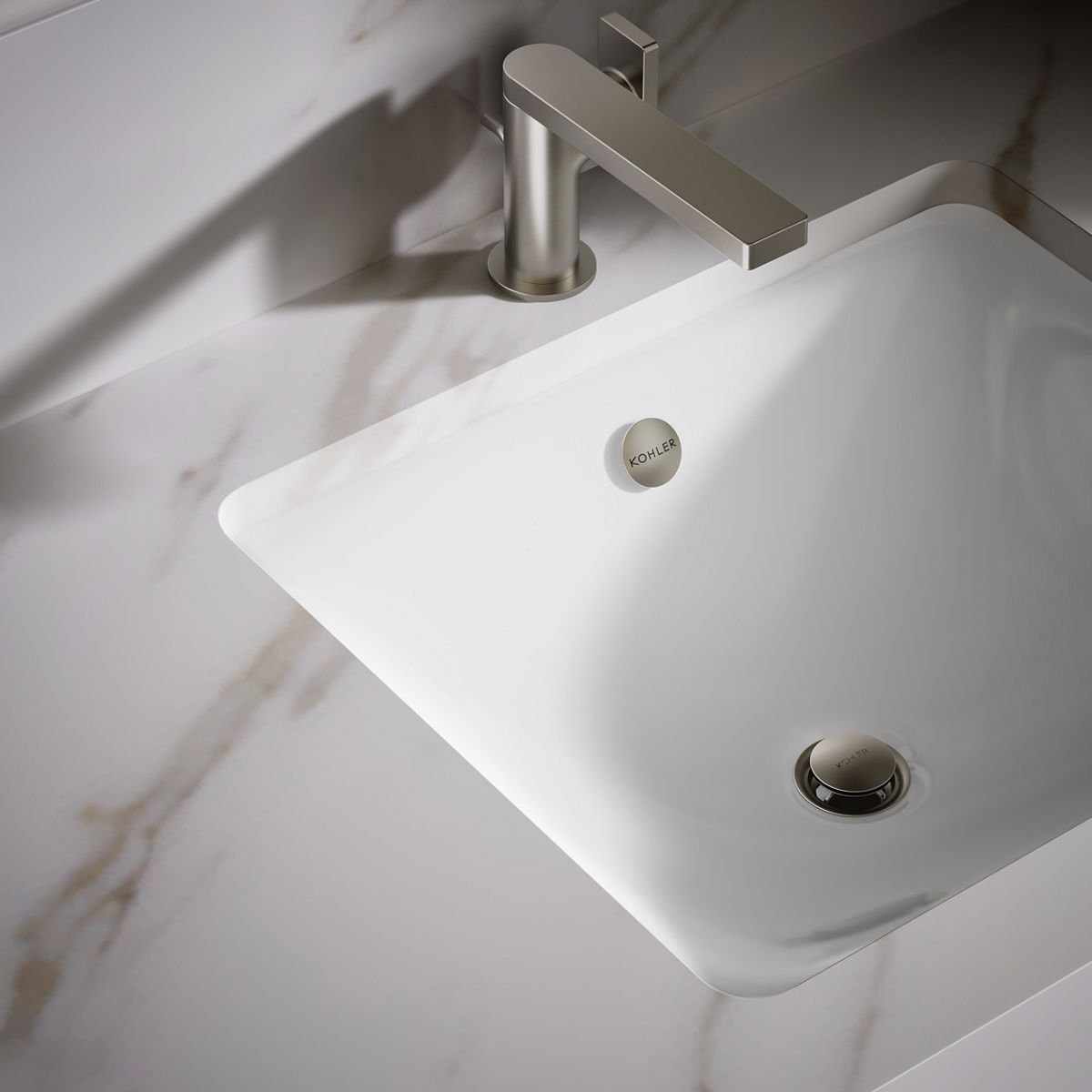 Iron Plains Dual-Mount Bathroom Sink, White