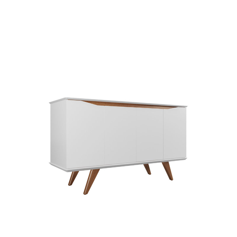 Tudor 53.15 Sideboard With 4 Shelves In Maple Cream, White