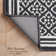 Isla Machine Woven Synthetic Geometric Area Rug In Dark Gray/White