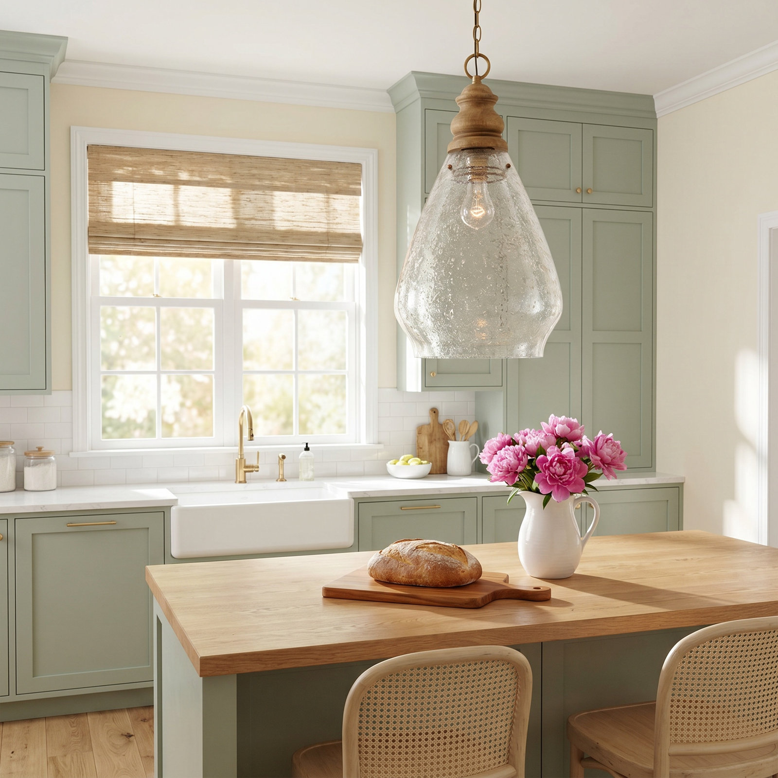 Single Light Glass Dimmable Pendant