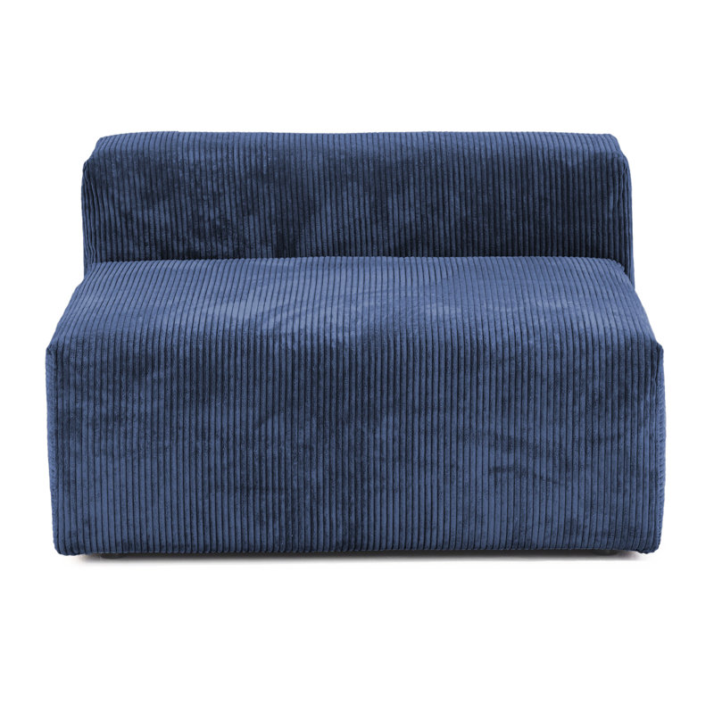 Fauteuil de chambre de 39,37 po de large Nikodemos, Bleu
