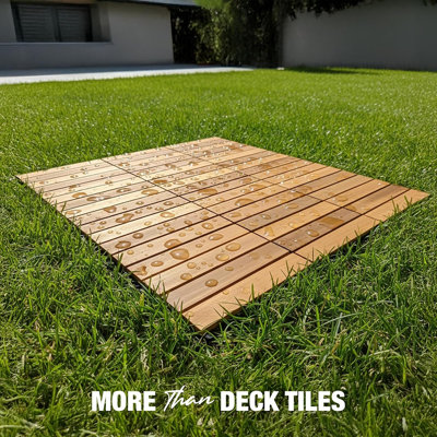 Dalles de terrasse emboîtables en bois d'acacia pour patio, jardin et revêtements de sol extérieurs